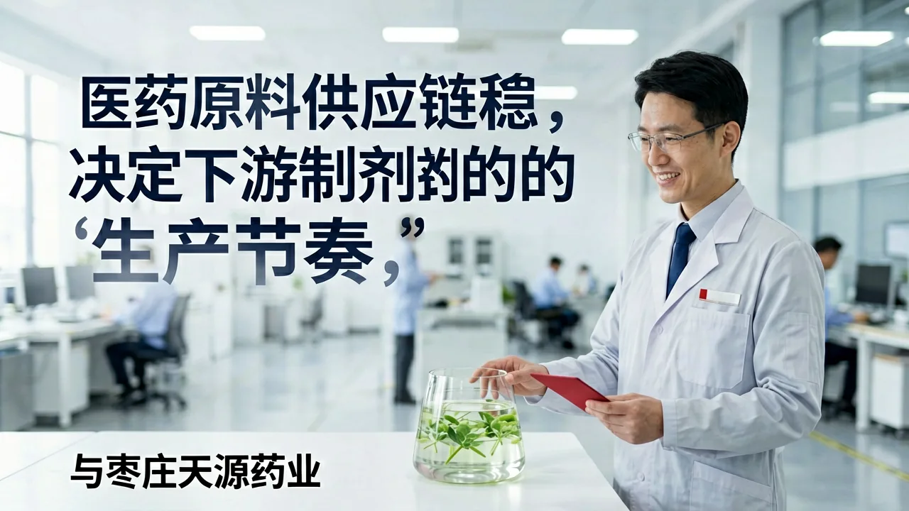 医药原料供应链的稳定,决定下游制剂的生产节奏